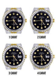 116233 | Hidden Clasp | Gold Rolex Datejust Watch | 36Mm | Black Dial | Jubilee Band