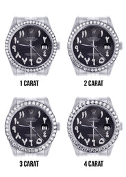 116200 | Hidden Clasp | Diamond Rolex Datejust Watch | 36 MM | Custom Arabic Diamond Dial | Jubilee Band | Diamond Bezel
