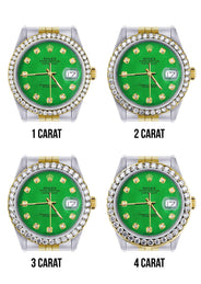116233 | Hidden Clasp | Gold Rolex Datejust Watch | 36Mm | Green Dial | Jubilee Band