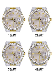 116233 | Hidden Clasp | Diamond Rolex Mens Watch Datejust | 36Mm | Grey Dial | Jubilee Band