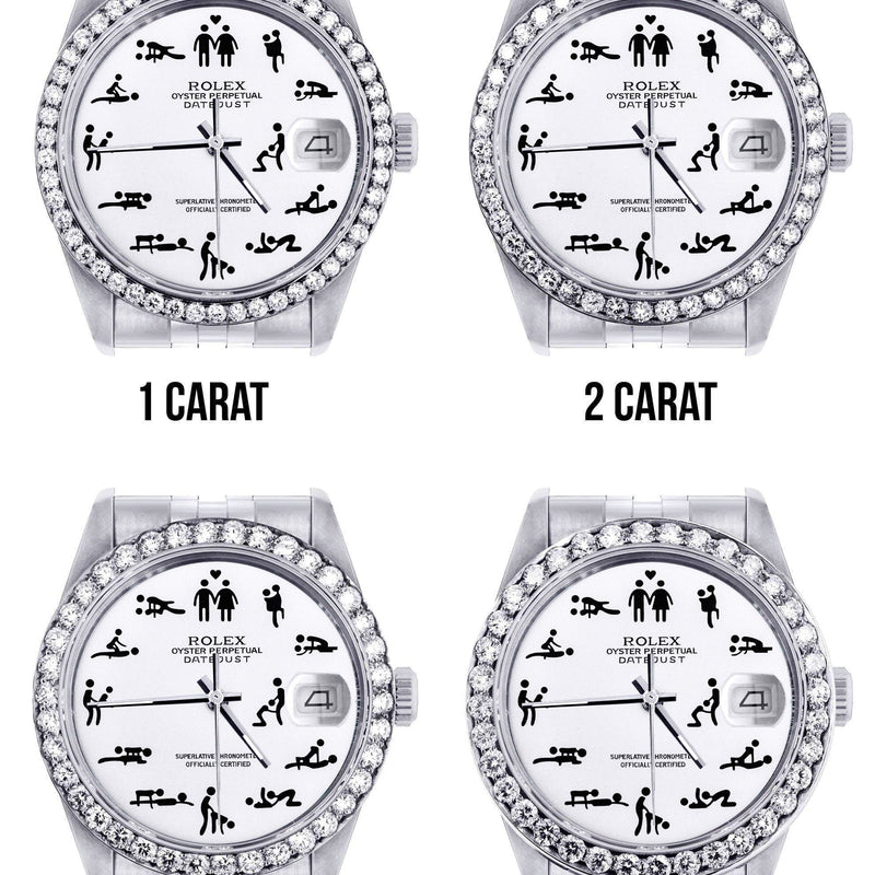 116200 | Hidden Clasp | Diamond Rolex Datejust  Watch | 36Mm | Custom Erotic Dial | Jubilee Band
