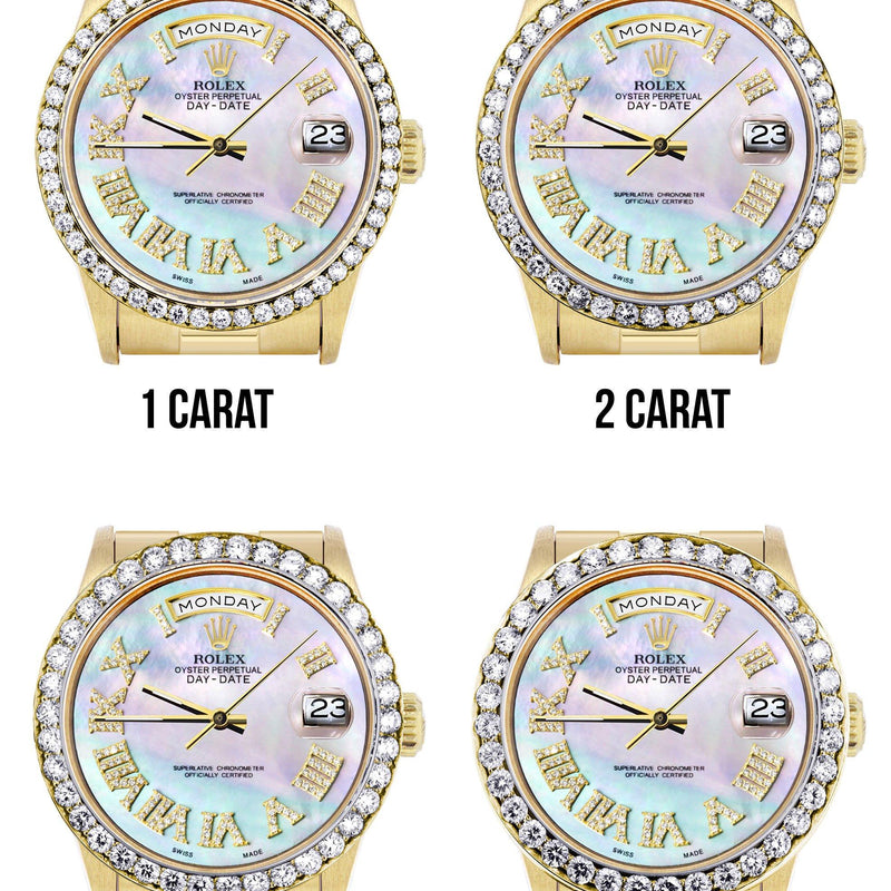 Rolex Day-Date | Presidential | Model 18238 | 18K Yellow Gold | Diamond Bezel | Light Mother of Pearl Diamond Roman