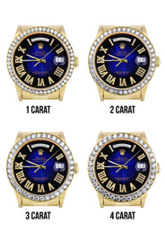 Rolex Day-Date | Presidential | Model 18238 | 18K Yellow Gold | Diamond Bezel | Blue Diamond Roman Numeral