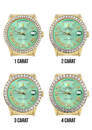 Rolex Day-Date | Presidential | Model 18238 | 18K Yellow Gold | Diamond Bezel | Light Green Diamond Roman