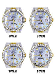 116233 | Hidden Clasp | Two Tone Rolex Datejust Watch | 36Mm | Mother of Pearl Dial | Jubilee Band