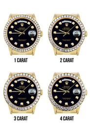 Rolex Day-Date | Presidential | Model 18238 | 18K Yellow Gold | Diamond Bezel | Black Diamond Dial