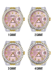 116233 | Hidden Clasp | Gold Rolex Datejust Watch | 36Mm | Pink Dial | Jubilee Band