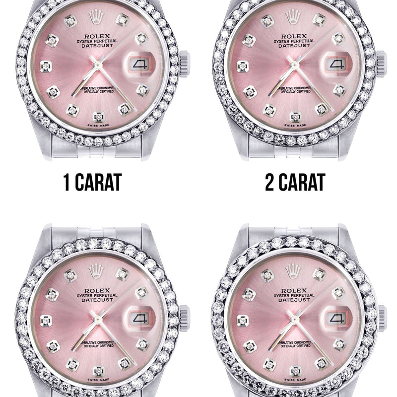 116200 | Hidden Clasp | Rolex Datejust Watch | 36Mm | Pink Dial | Jubilee Band
