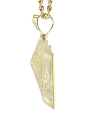 10K Yellow Gold Playing Cards Necklace | Appx. 17.3 Grams
