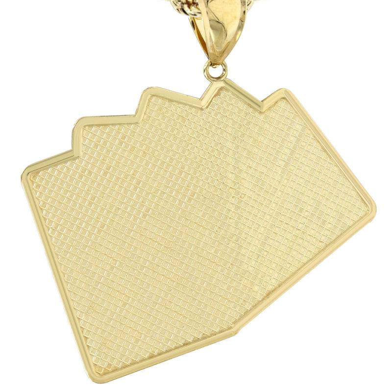 10K Yellow Gold Playing Cards Necklace | Appx. 24.7 Grams