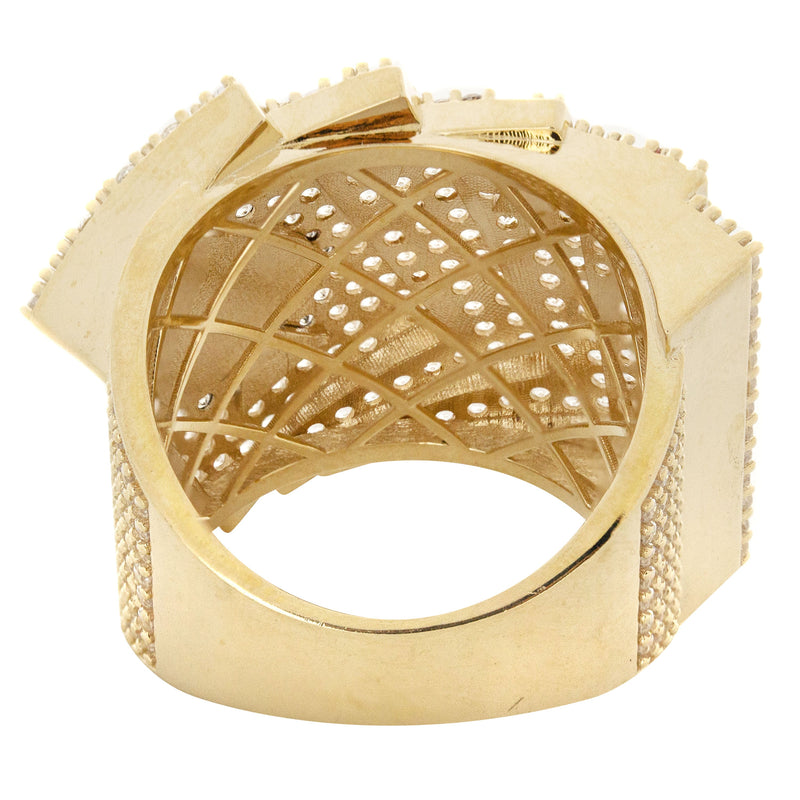 10K Gold Cards Ring For Men | 13 Grams