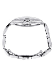 CARTIER DIAMOND BALLON BLEU WATCH IN 18K WHITE GOLD| DIAMOND BEZEL | WHITE ROMAN DIAL | 36 MM