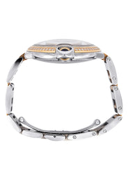 CARTIER DIAMOND BALLON BLEU WATCH IN 18K ROSE GOLD & STAINLESS STEEL | DIAMOND BEZEL | SILVER DIAMOND DIAL | 36 MM