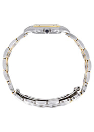 CARTIER DIAMOND PANTHERE WATCH IN 18K GOLD & STAINLESS STEEL | WHITE DIAL | 27 MM