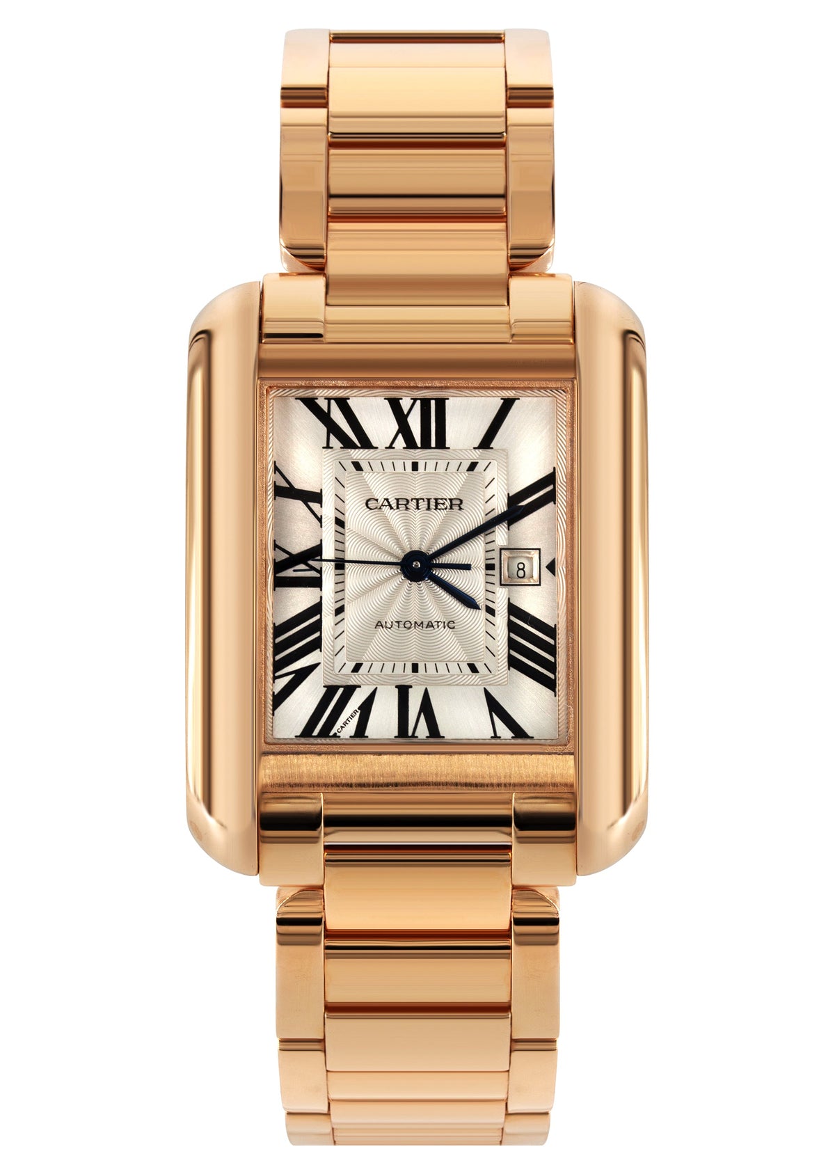 CARTIER TANK ANGLAISE WATCH IN 18K ROSE GOLD | SILVER ROMAN DIAL | 39 MM