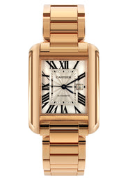 CARTIER TANK ANGLAISE WATCH IN 18K ROSE GOLD | SILVER ROMAN DIAL | 39 MM