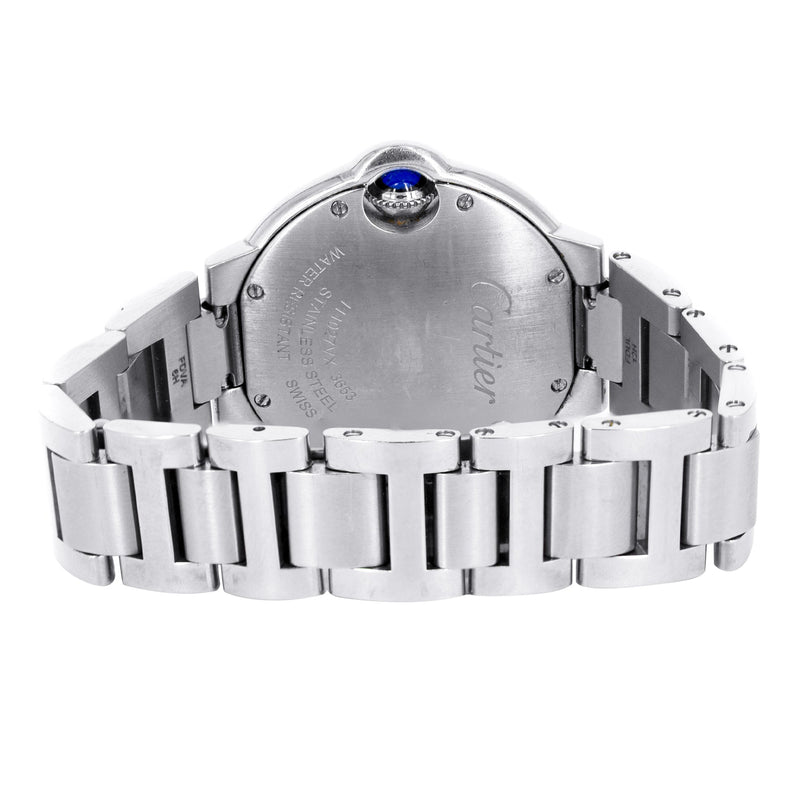 CARTIER BALLON BLEU WATCH 33 MM STAINLESS STEEL | SILVER ROMAN DIAL