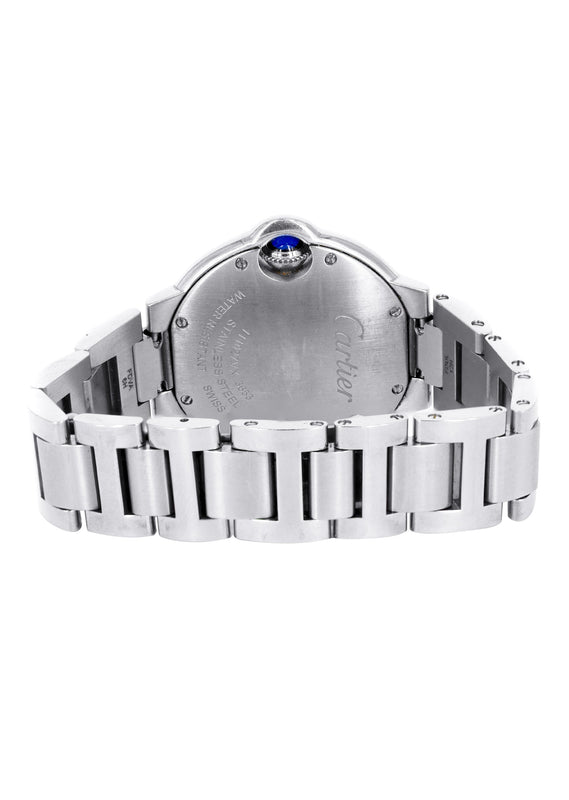 CARTIER BALLON BLEU WATCH 33 MM STAINLESS STEEL | SILVER ROMAN DIAL