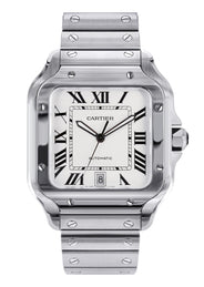 CARTIER SANTOS WATCH IN STAINLESS STEEL | WHITE DIAL | 40 MM