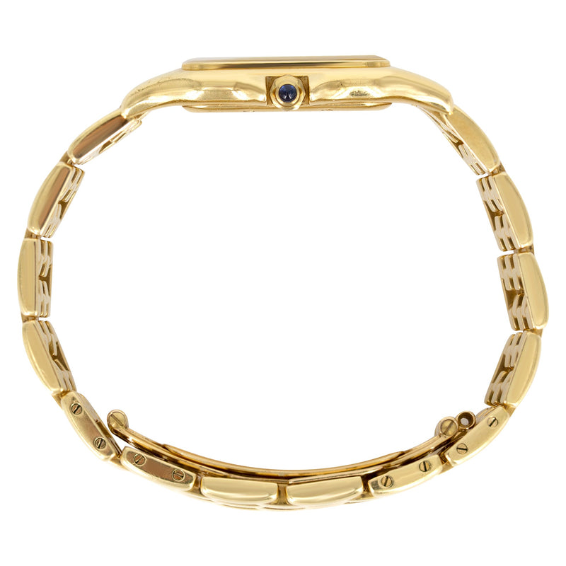 CARTIER PANTHERE WATCH IN 18K GOLD | WHITE DIAL | 27 MM