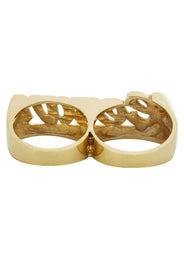 14K Gold Two Finger Name Ring | Appx. 20.5 Grams