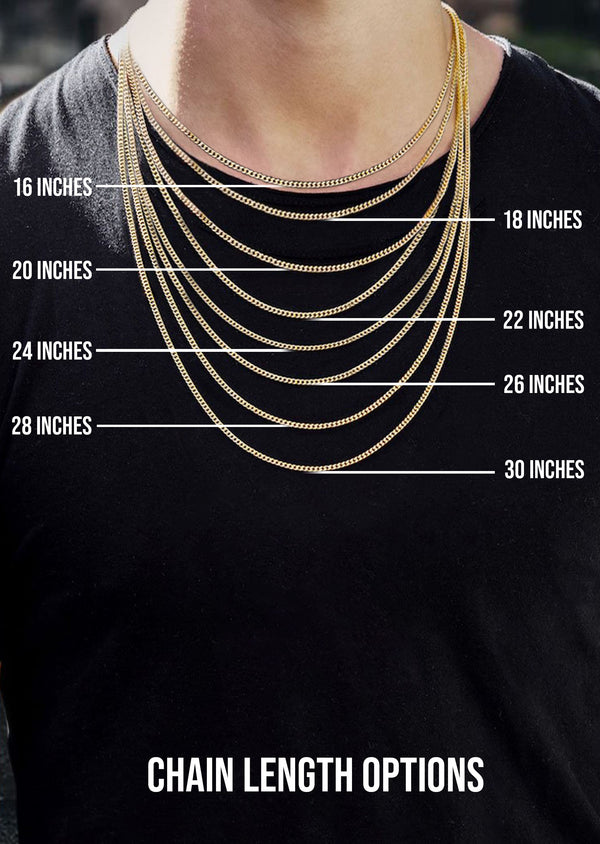 Silver Chain - Mens White Chain / Miami Cuban Link