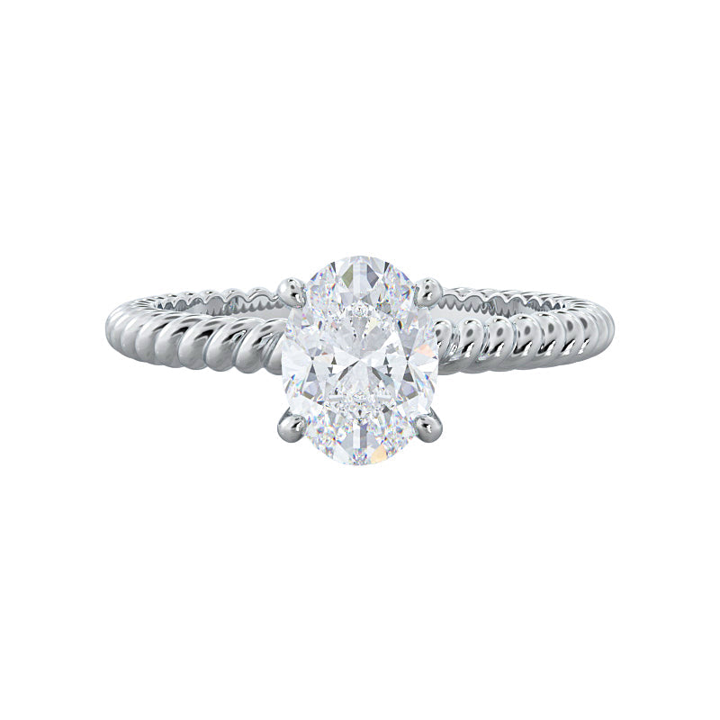 Charlotte 2ct Oval engagement ring setting
