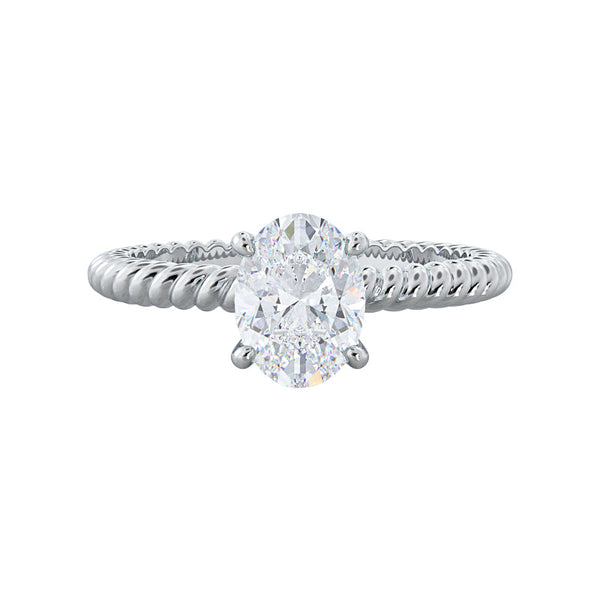 Charlotte Oval — White Gold, front