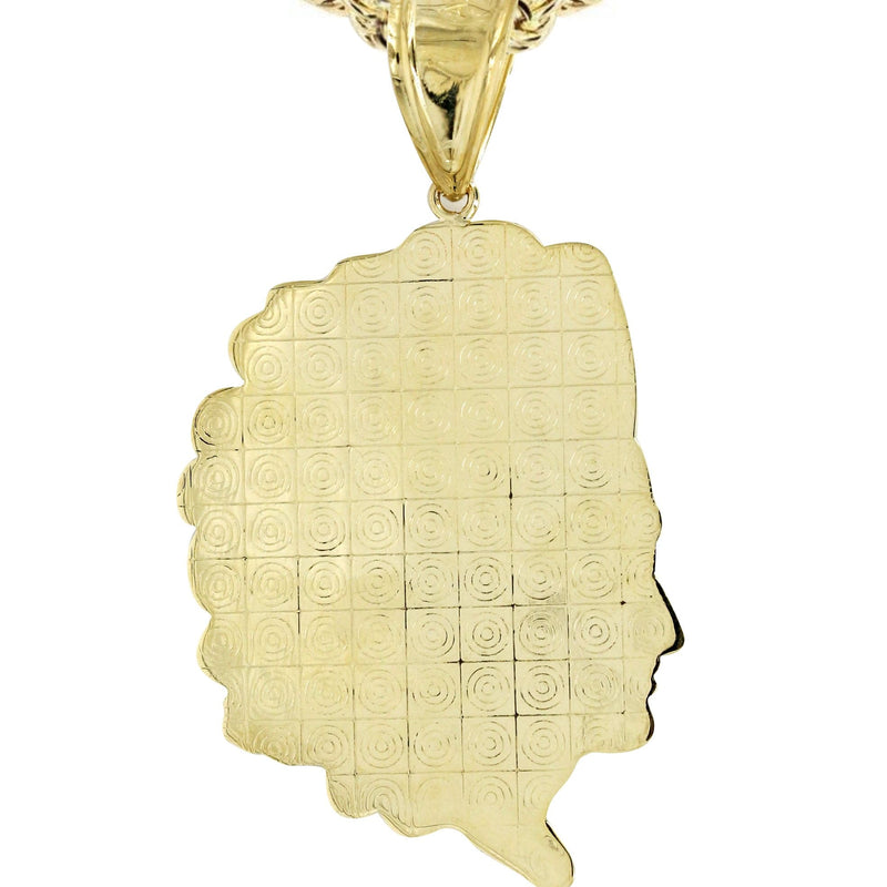 10K Yellow Gold Chief Head Necklace | Appx. 17.8 Grams
