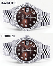 Womens Rolex Datejust Watch 16200| 36Mm | Chocolate Diamond Dial | Jubilee Band