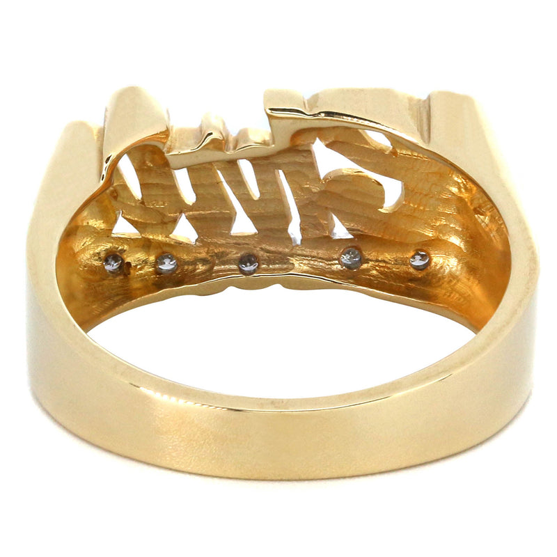 14K Diamond Gold Name Ring | Appx. 6 Grams