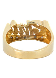 14K Diamond Gold Name Ring | Appx. 6 Grams