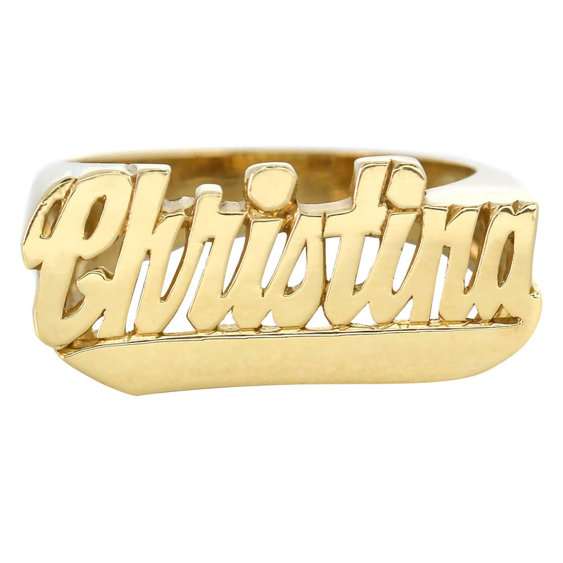 14K Script Gold Name Ring | Appx. 5.5 Grams
