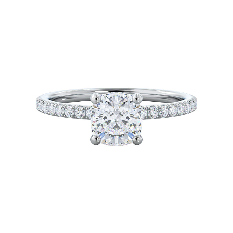 Christine 2ct Cushion engagement ring setting