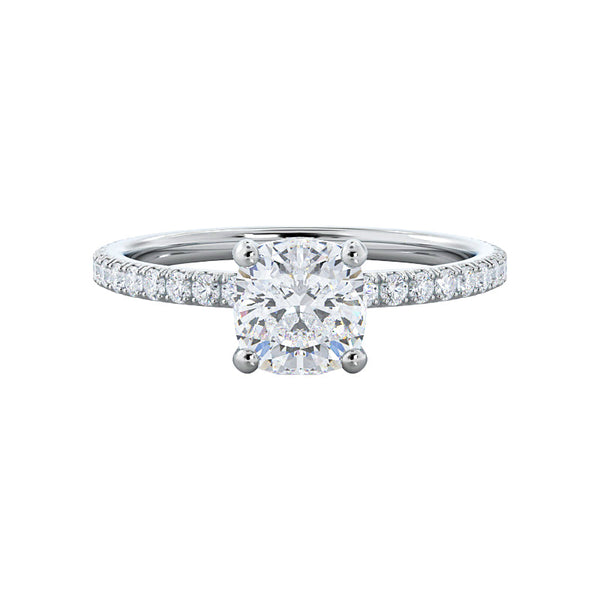 Christine 2ct Cushion engagement ring setting
