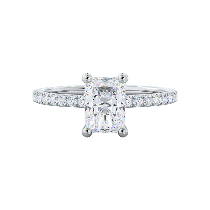 Christine 2ct Radiant engagement ring setting