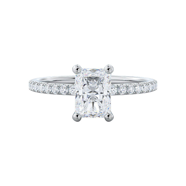 Christine 2ct Radiant engagement ring setting