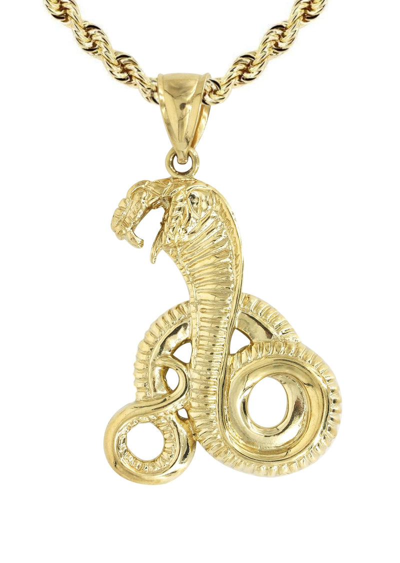 10K Yellow Gold Cobra Necklace | Appx. 18.1 Grams
