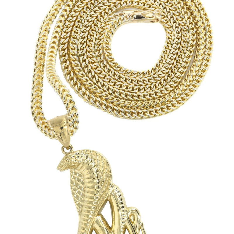 10K Yellow Gold Cobra Necklace | Appx. 21.7 Grams