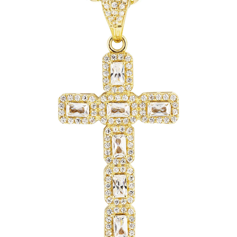 10K Yellow Gold Cross  3 Necklace | Appx. 14.7 Grams