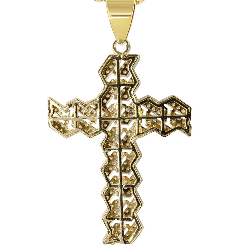 10K Yellow Gold Cross  4 Necklace | Appx. 14.7 Grams