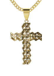10K Yellow Gold Cross  4 Necklace | Appx. 14.7 Grams
