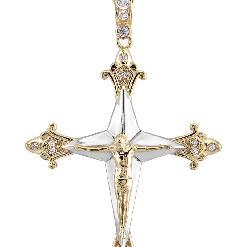 10K Yellow Gold Cross Necklace | Small 7 Grams - Large 30 Grams