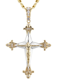 10K Yellow Gold Cross Necklace | Small 7 Grams - Large 30 Grams