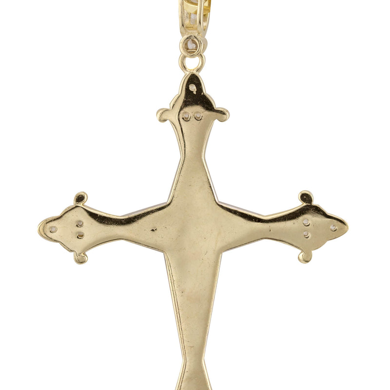 10K Yellow Gold Cross Necklace | Small 7 Grams - Large 30 Grams