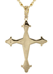 10K Yellow Gold Cross Necklace | Small 7 Grams - Large 30 Grams