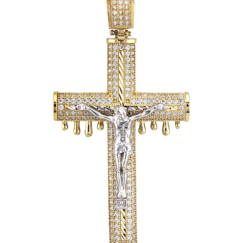 10K Yellow Gold Cross Necklace | Small 12 Grams - Large 20 Grams
