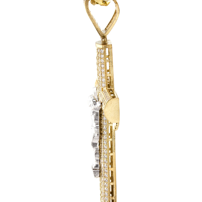 10K Yellow Gold Cross Necklace | Small 12 Grams - Large 20 Grams