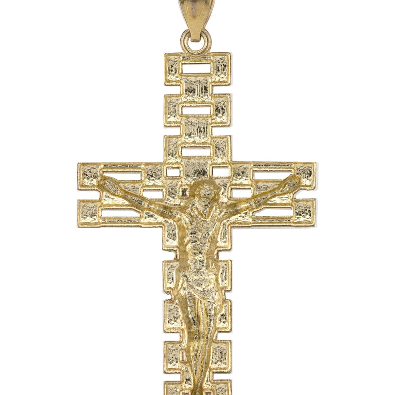 10K Yellow Gold Cross Necklace | Small 9 Grams - Large 17 Grams