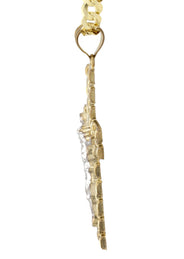 10K Yellow Gold Cross Necklace | Small 9 Grams - Large 17 Grams